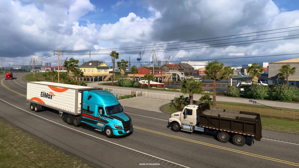 American Truck Simulator Louisiana: Port Fourchon weather damage and details