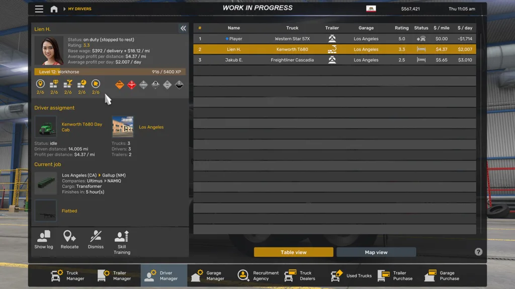 American Truck Simulator UI Improvements