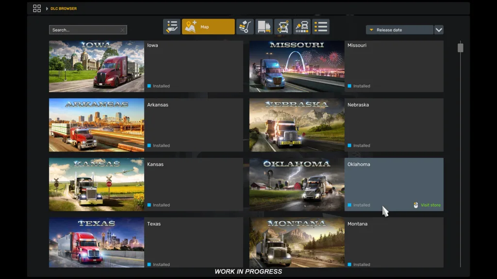 American Truck Simulator DLC Browser
