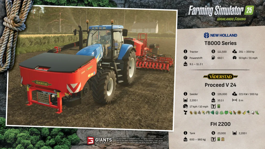 Farming Simulator 25 Highlands Fishing New Holland Tractor